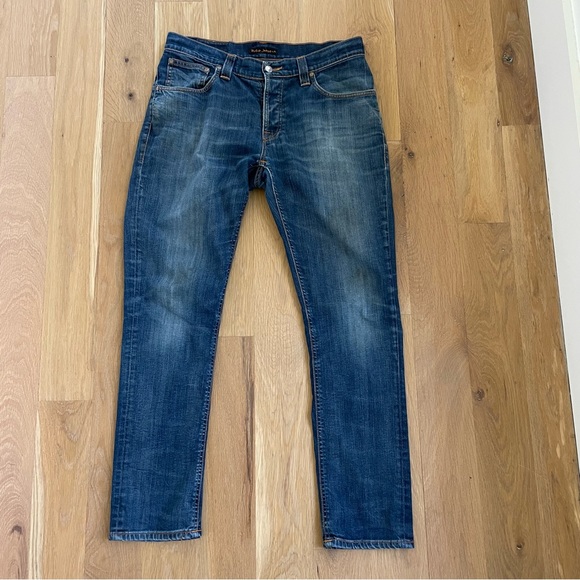 NUDIE JEAN CO. Grim Tim 32 x 30 White Knee Wash - Picture 15 of 15